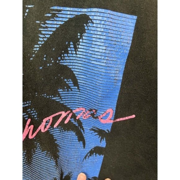 Vintage St. Thomas US Virgin Islands 90s Palm Tree Night Sky Large Graphic Sz XL - Picture 9 of 10